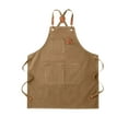 thumbnail image 3 of Waterproof And Stain Resistant Kitchen Cooking Apron, Cotton Canvas Durable Comfortable Hanging Neck Apron With Multiple Pockets For Utensils Storage, Perfect For Men Women, 3 of 5