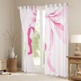 thumbnail image 3 of Manfei Girls Pink Personalized Initial S Curtains Pack of 2 (42x84 Each),Kids Teens Kawaii Ribbon Bow Curtains Blackout,Microfiber Bedroom Decor, 3 of 6