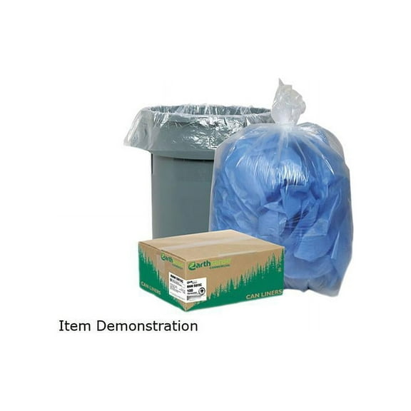 Webster - WBIRNW5815C - Clear Recycled Can Liners, 55-60gal, 1.5mil, Clear, 100/Carton