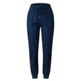 thumbnail image 2 of Eashery Casual Pants For Women For Work Cargo Pants For Women Women's Cotton Linen Pants 2023 Summer Casual Elastic Waist Trousers Relax Fit Comfy Comfortable Pants Sweatpants Navy 2XL, 2 of 5