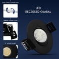 thumbnail image 4 of LUXRITE 2"  Black Gimbal LED Recessed Light, 5CCT, 6W, 400LM, Dimmable CRI90 4PK, 4 of 7