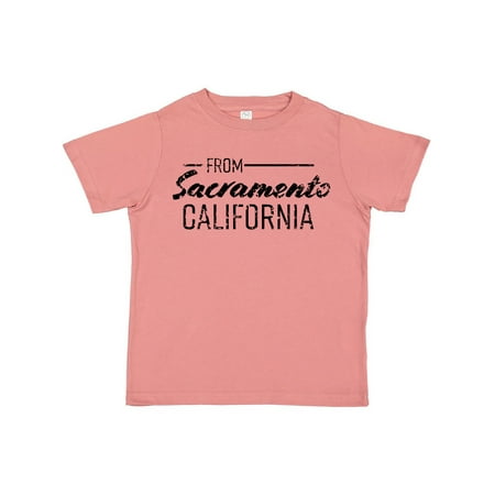 

Inktastic From Sacramento California in Black Distressed Text Gift Toddler Boy or Toddler Girl T-Shirt