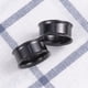 thumbnail image 2 of 2 piezas de acero inoxidable, túneles de oreja, tapones, camillas de oreja, expansores, túneles de carne de doble acampanado, joyería piercing de oreja (negro, 20 mm), 2 of 5