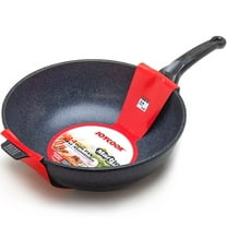 JOYCOOK Wok Pan 14 inch (34cm) Cast Aluminum Durastone Marble Non-Stick