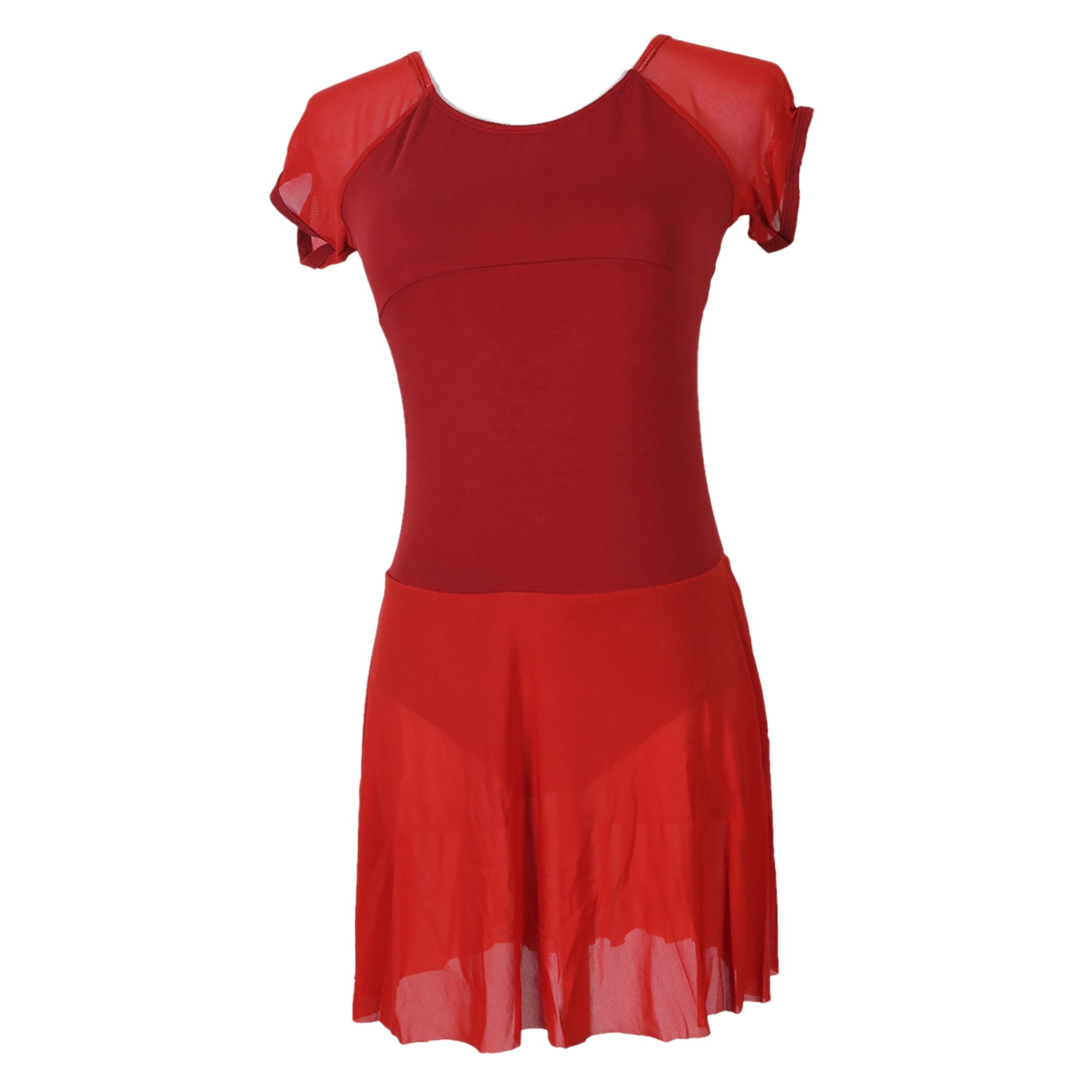 Skirted Bodysuit Ballet Dress Adult Women's Dancing Leotard with Skirt