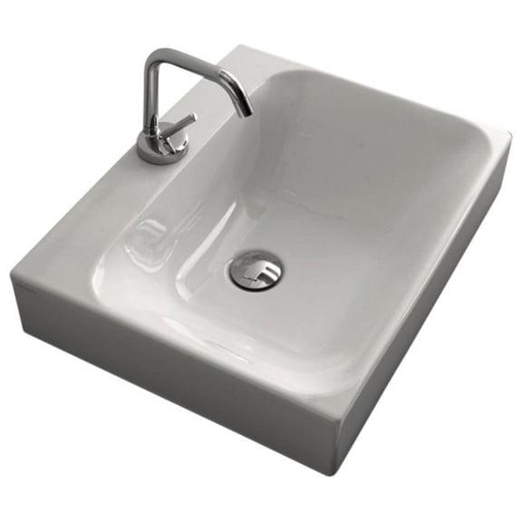 Ws Bath Collections Cento 3559 Cento 19-11/16" Ceramic Vessel Bathroom Sink - White
