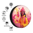 thumbnail image 4 of Naloa Digital Nomad Pink Landscape PVC Leather Spare Tire Wheel Cover Spare Tire Cover, for Car Truck SUV Camper Trailer Universal Fit(14-17in)-17 inch, 4 of 6