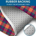 thumbnail image 4 of Multi Color Checkerboard Checkered Pattern Bathroom Rugs Sets 3 Piece,Toilet Cover Set,Absorbent Non Slip Bathroom Mats Sets with U-Shaped Contour Rug Toilet Rug Set, 4 of 5