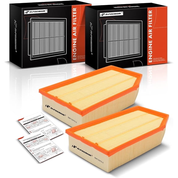 A-Premium Front 2-PC Engine Air Filter Compatible with Jeep JL Series Wrangler 2018-2023, JT Series Gladiator 2020-2023, 2.0L 3.6L, Replace# XA11675
