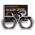 thumbnail image 2 of Máscara de ojos de ángel LED de 3 pulgadas, luz DRL RGB de cristal 5D para lentes de proyector LED BI, accesorios de bricolaje para automóviles, 2 of 4