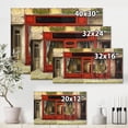 thumbnail image 4 of Red Facade of Charming Shop In Paris Street I 40 in x 30 in Painting Canvas Art Print, by Designart, 4 of 4