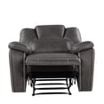 thumbnail image 4 of Bowery Hill Transitional Charcoal Gray Faux Leather Manual Recliner, 4 of 10