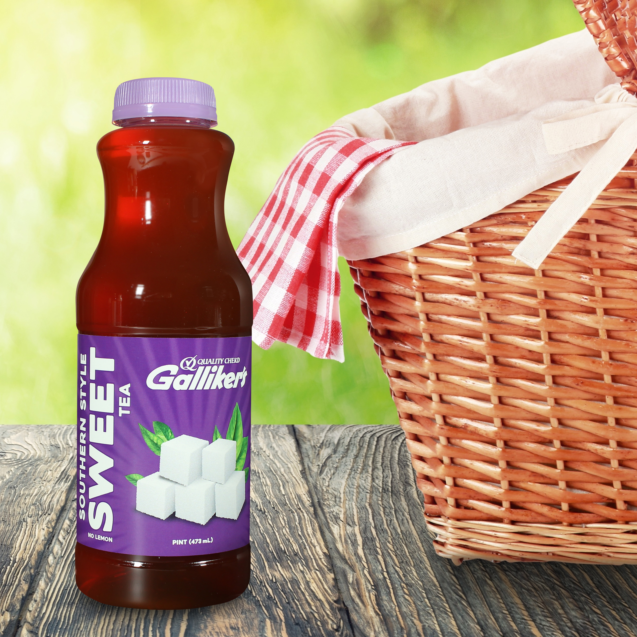 Galliker's Southern Style Sweet Tea, Pint, Plastic Bottle, Naturally Caffeinated