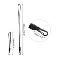 thumbnail image 2 of Badge Lanyard with Keychain Clip Necklace Wrist Cord Strap Metal Clasp for Keys, Black 2 Pack, 2 of 5
