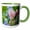 Green/White, variant on 3drose, Prairie Smoke Flowers in Aspen Grove in Glacier Np, Montana, Usa, 11oz Two-tone Yellow Mug