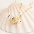 thumbnail image 3 of To My Daughter - Sunflower Fidget Necklace, You are My Sunshine Rotating Necklace, Spinning Sunflower Necklace Pendant, Daisy Flower Anxiety Necklace Jewelry for Women, 3 of 10