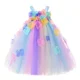 thumbnail image 2 of Vestido de tul con tutú de hada de flores pastel para niña, vestidos de princesa para niña de flores para bodas, vestidos de desfile, vestido de fiesta de cumpleaños para niña, 2 of 5