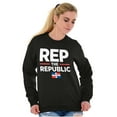 thumbnail image 4 of Dominicana Rep the Republic Cool Flag Sweatshirt for Men or Women Brisco Brands S, 4 of 5