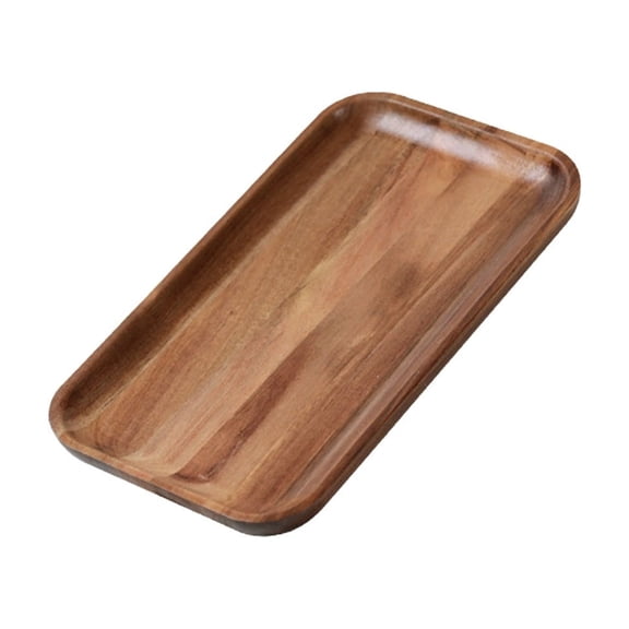 Solid Wood Rectangular Serving Tray for Tea, Snacks, and Decor – Elegant Multi-Purpose Organizer for Living Room, Kitchen, and Entryway