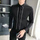 thumbnail image 4 of Camisas para hombre Camisa negra de negocios para hombre Empalmada Normal Asia Alta calidad Lujo Tops Moda de verano 2024 con mangas Venta genial I, 4 of 5