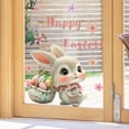 thumbnail image 3 of KOYPTL Happy Easter Window Clings Decals Decor - Bunny Rabbit Egg Flower Spring Summer Glass Stickers for Home Office Shop Display Party Decoration Supplies, Easter Decorations for Home, B, 3 of 6