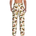 thumbnail image 3 of Uemuo Boho Chicken Pattern Men's Wide Leg Palazzo Lounge Pants with Pockets Light Weight Loose Comfy Casual Pajama Pants-Large, 3 of 9