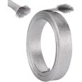 thumbnail image 1 of Manguito trenzado de acero inoxidable de 0,78" de ancho para cable de 13,12 pies, funda de blindaje, correas de tierra, malla metálica plana, flexible, expandible y escalable para proteger cables., 1 of 5