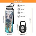 thumbnail image 3 of German Shepherd Dog Swimming Underwater Sports Water Bottle with Straws 32 Oz Tritan Clear Bottles BPA Free Leakproof Cup for Outdoor School Gym Fitness, 3 of 7