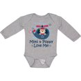 thumbnail image 3 of Inktastic Mimi and Poppy Love Me Grandchild Boys Long Sleeve Baby Bodysuit, 3 of 5