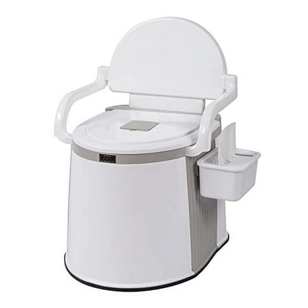 Portable Toilet, Lightweight RV Porta Potty, Bedside Commode With Detachable Inner Bucket & Removable Storage Box for Boat Van Hiking Fishing Bathroom Hospital Camping