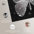 thumbnail image 4 of Sparkling Silver Butterfly Canvas Butterfly Art by Art Remedy, Gallery Wrapped, 16" x 16", 4 of 7