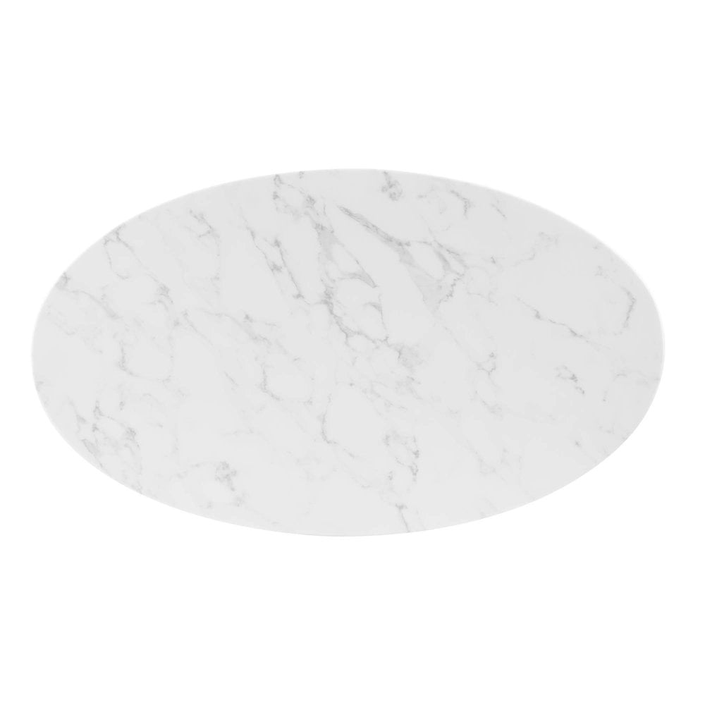 Modway Verne 48" Oval Artificial Marble Dining Table