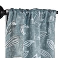 thumbnail image 2 of Superior Blackout Leaves Curtains Set of 2, Light Filtering Rod Pocket Curtain Panel Set, Green Lily, 26"W x 63"L, 2 of 8