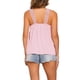 thumbnail image 3 of INSPIRAR CHIC Top de tanque para mujer con panel de encaje, cuello cuadrado, volantes, sin mangas, color rosa, talla XL, 3 of 6