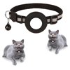 Airtag cat Holder,Reflective Kitten Collar with Apple Airtag Cat Collar Holder,Adjustable 8-13In,Bell for Girl Boy Cats, 0.4 Inches in Width and Lightweight(Black)