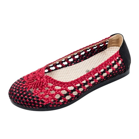 

Youmylove Summer Women Hollow Out Casual Shoes Popular Flat Single Shoes Breathable Stylish Sandals Woman Comfort Footwear