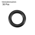 thumbnail image 2 of 30Pcs Negro 10mm Diámetro 2mm Grosor Junta Tórica de Goma Nitrilo NBR, 2 of 3