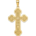 thumbnail image 4 of 14K Yellow Gold Scroll Cross With Sunburst Center Charm (30.3 X 24) Made In United States k8393, 4 of 5