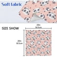 thumbnail image 4 of Coolnut Pink Panda Cloth Napkins Set of 4, Reusable Washable Polyester Dinner Table Napkins for Family, Weddings, Parties, Home Decor, 20 x 20 Inch Washcloth Gift, 4 of 7