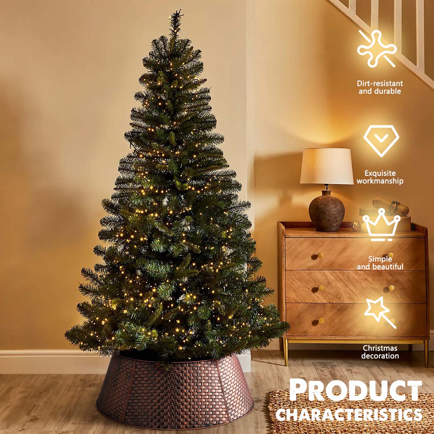 Ayieyill 28 Inch Metal Christmas Tree Collar photo 2