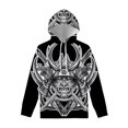 thumbnail image 3 of Sudadera con capucha con estampado de samurái japonés para hombre, sudadera con capucha con máscara impresa en 3D retro, sudadera con capucha de manga larga a la moda, jersey informal de calle, 3 of 5