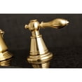 thumbnail image 4 of Kingston Brass FSC1973AL English Classic Two-Handle 3-Hole Deck Mount Widespread Bathroom Faucet with Brass Pop-Up in Brushed Brass, 4 of 8