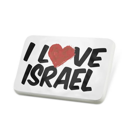 Porcelein Pin I Love Israel Lapel Badge – NEONBLOND