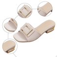thumbnail image 5 of Ladies' low heeled sandals, breathable, comfortable, non slip, suitable for home work and leisure, outdoor foot on vacation slippers, 5 of 6