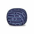 thumbnail image 1 of Navy Blue Storage Toy Bag Chair, Marine Inspired Pattern Knots Aquatic Composition Abstract Ornamental, Stuffed Animal Organizer Washable Bag, Large Size, Dark Blue White, by Ambesonne, 1 of 3