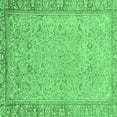 thumbnail image 1 of Ahgly Company Indoor Square Abstract Emerald Green Modern Area Rugs, 6' Square, 1 of 4