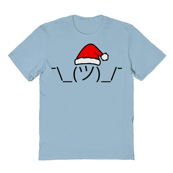 Haywood & Main Christmas Shrug Graphic Light Blue Men's Cotton T-Shirt
