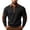 02# Black, variant on Big & Tall Men's Long Sleeve Henley Sweater with Brown Leather-Look Patches, Padded Elbow Design, Color Block Workwear Top for Casual Outings S-5XL