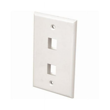RCA Keystone 2-Port White Modular Wall Plate TPHKP2EV