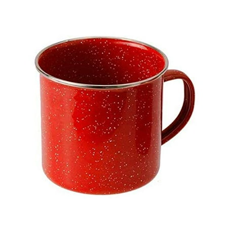Gsi Outdoors Cup - GSI Outdoors 24 Ounce Red Graniteware Stainless Steel Rimmed Cup